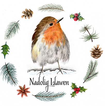 Fine art greeting card - Robin Welsh Christmas
