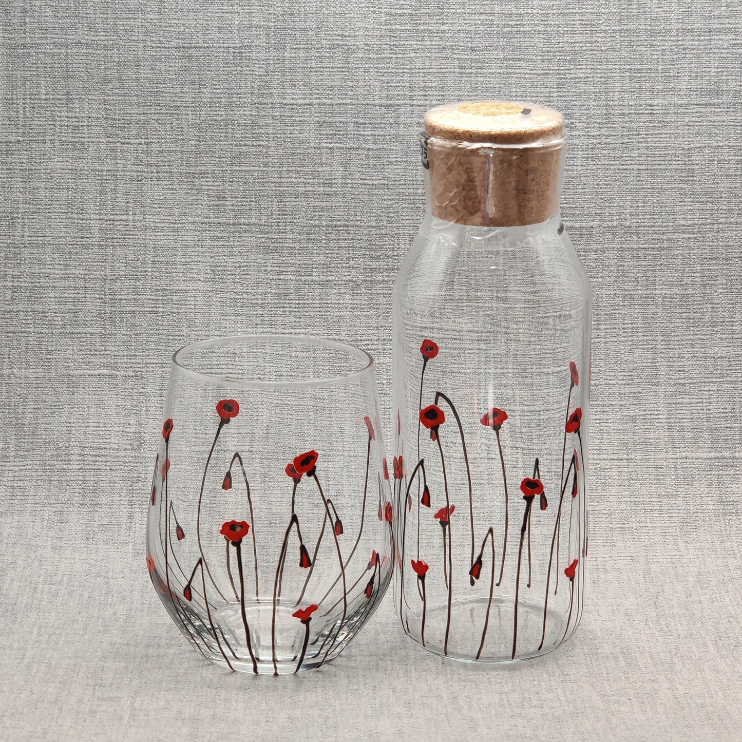 Poppy design bedside water set
