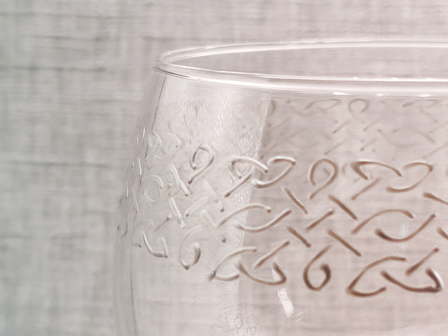 Hand-painted Celtic Large Gin Glass