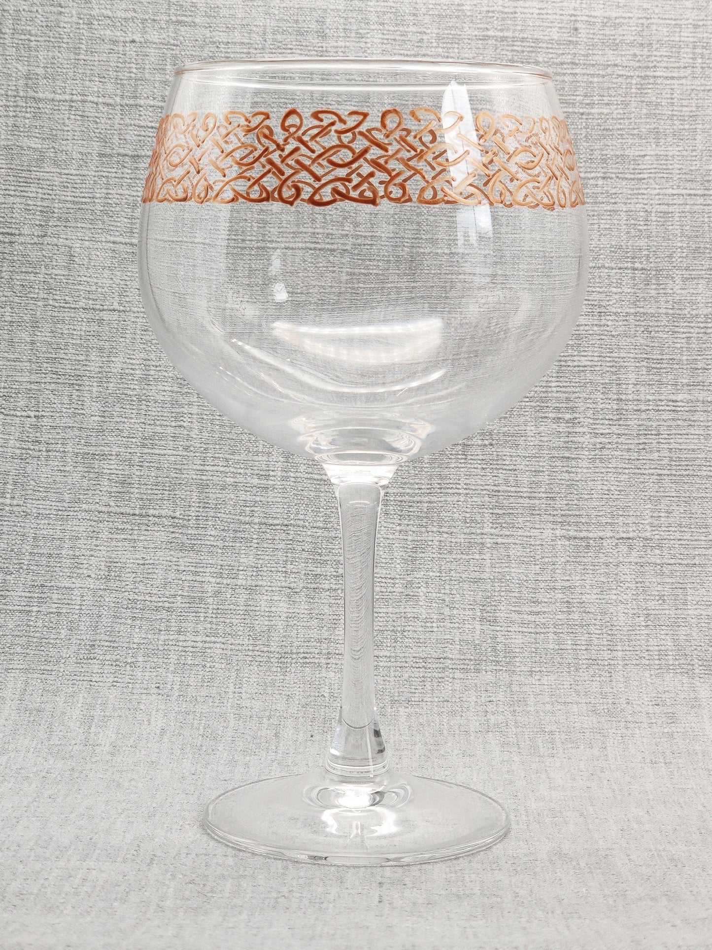 Hand-painted Celtic Large Gin Glass