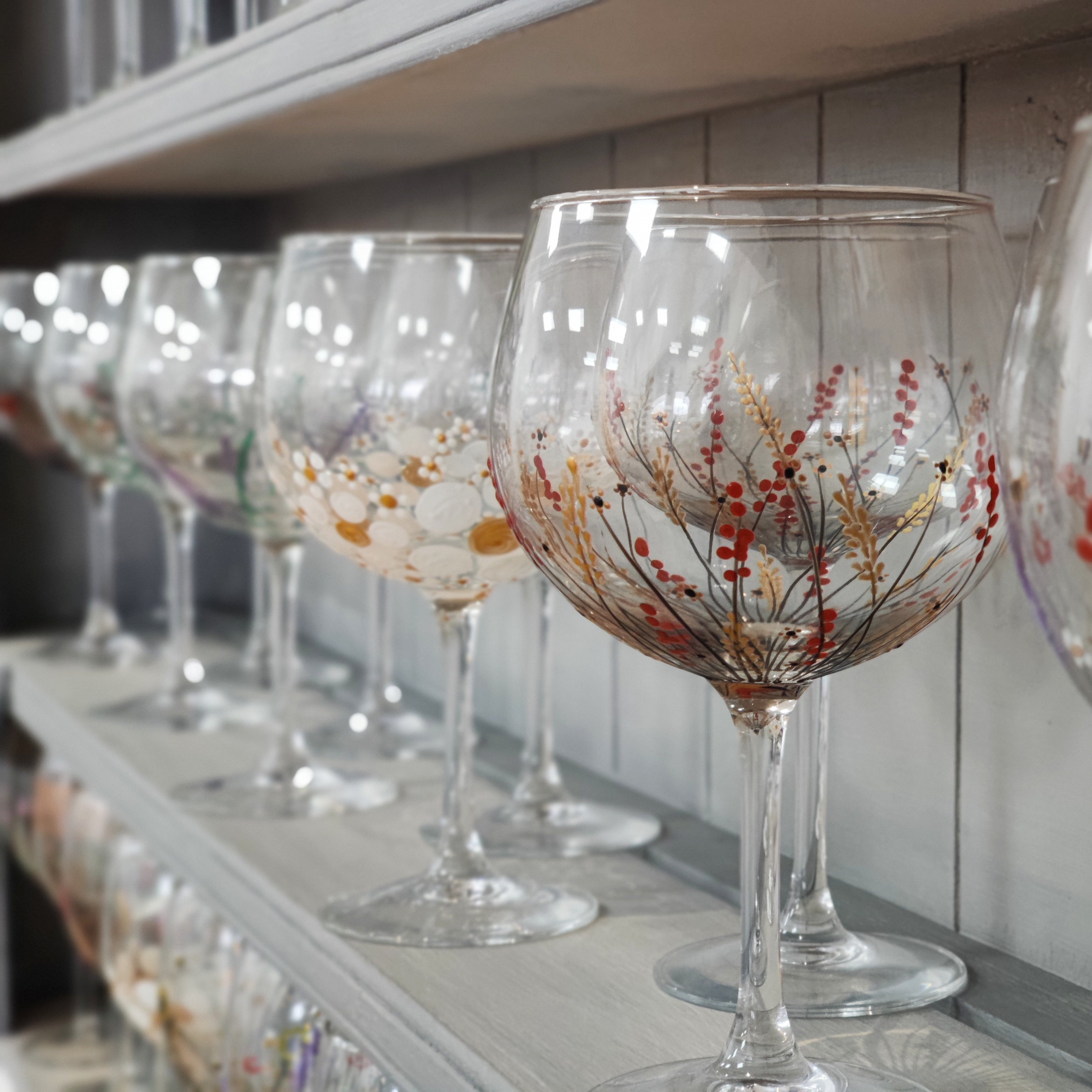 Hand painted gin glasses – The Cheeky Sheep