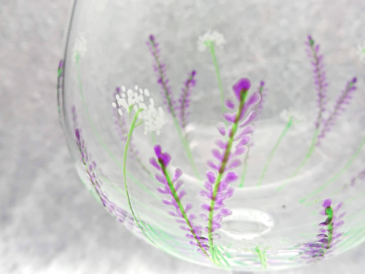 Hand-painted Lavender Large Gin Glass