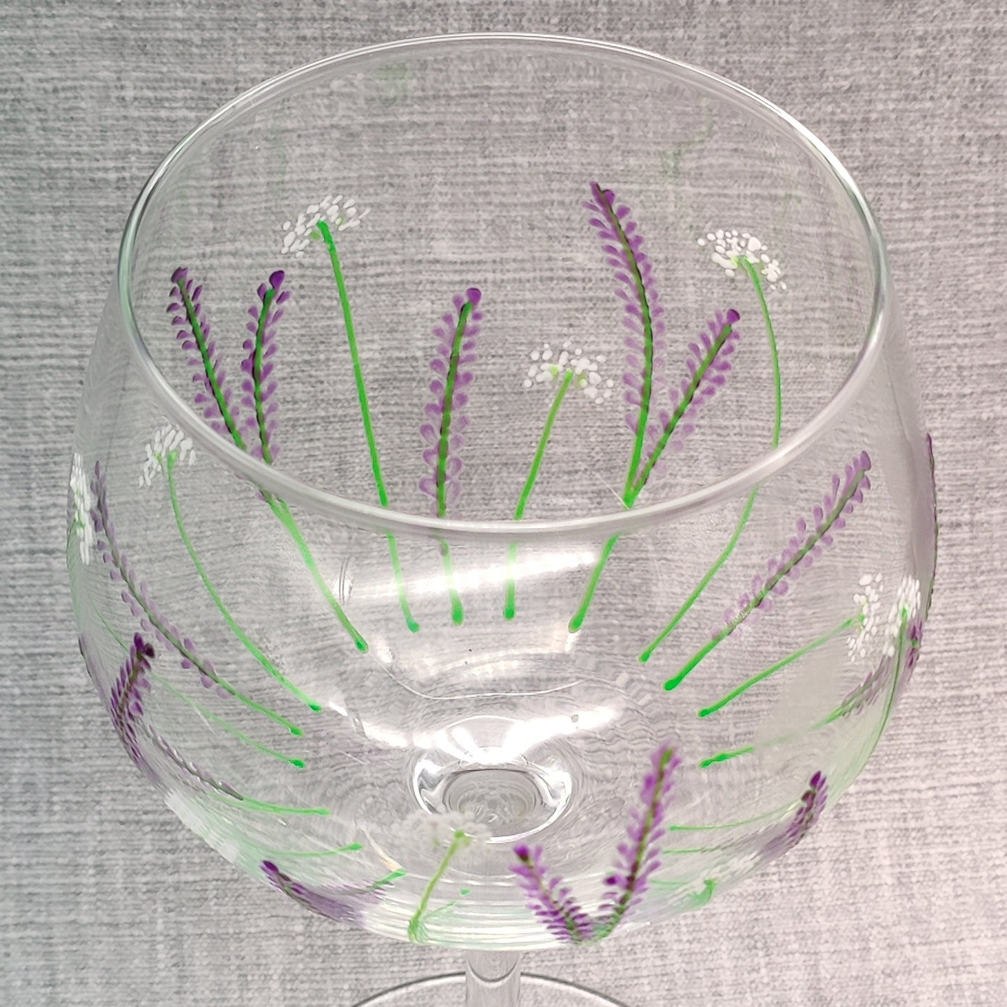 Hand-painted Lavender Large Gin Glass