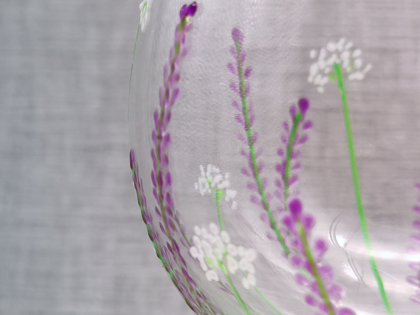 Hand-painted Lavender Large Gin Glass