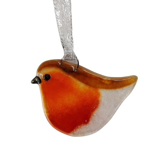 Fused Glass, Christmas decoration, Christmas Robin, robin decoration, Christmas keepsake, hanging decoration, robin suncatcher