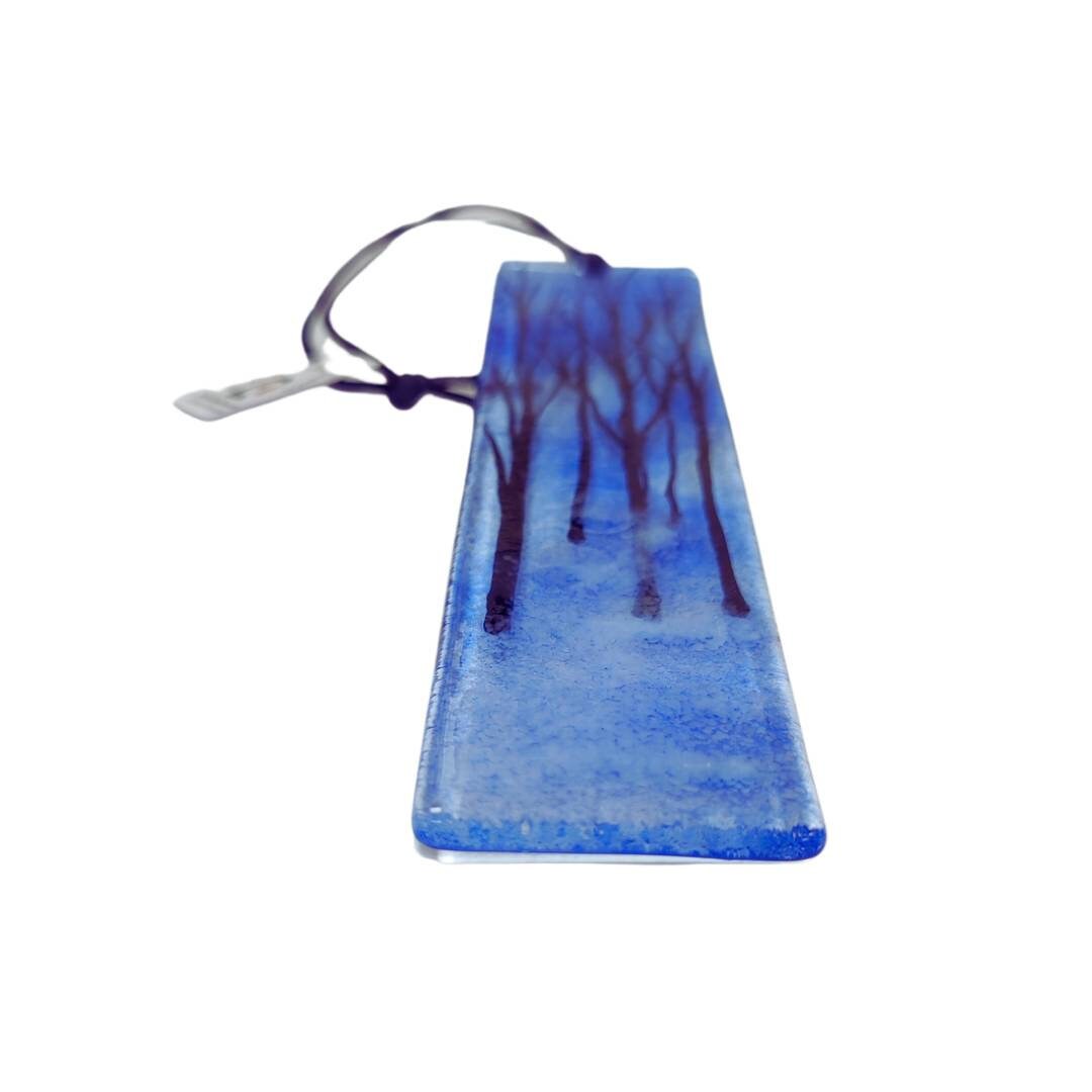 Fused glass suncatcher, winter snow scene , fused glass art, window hanging art, glass hanging picture.